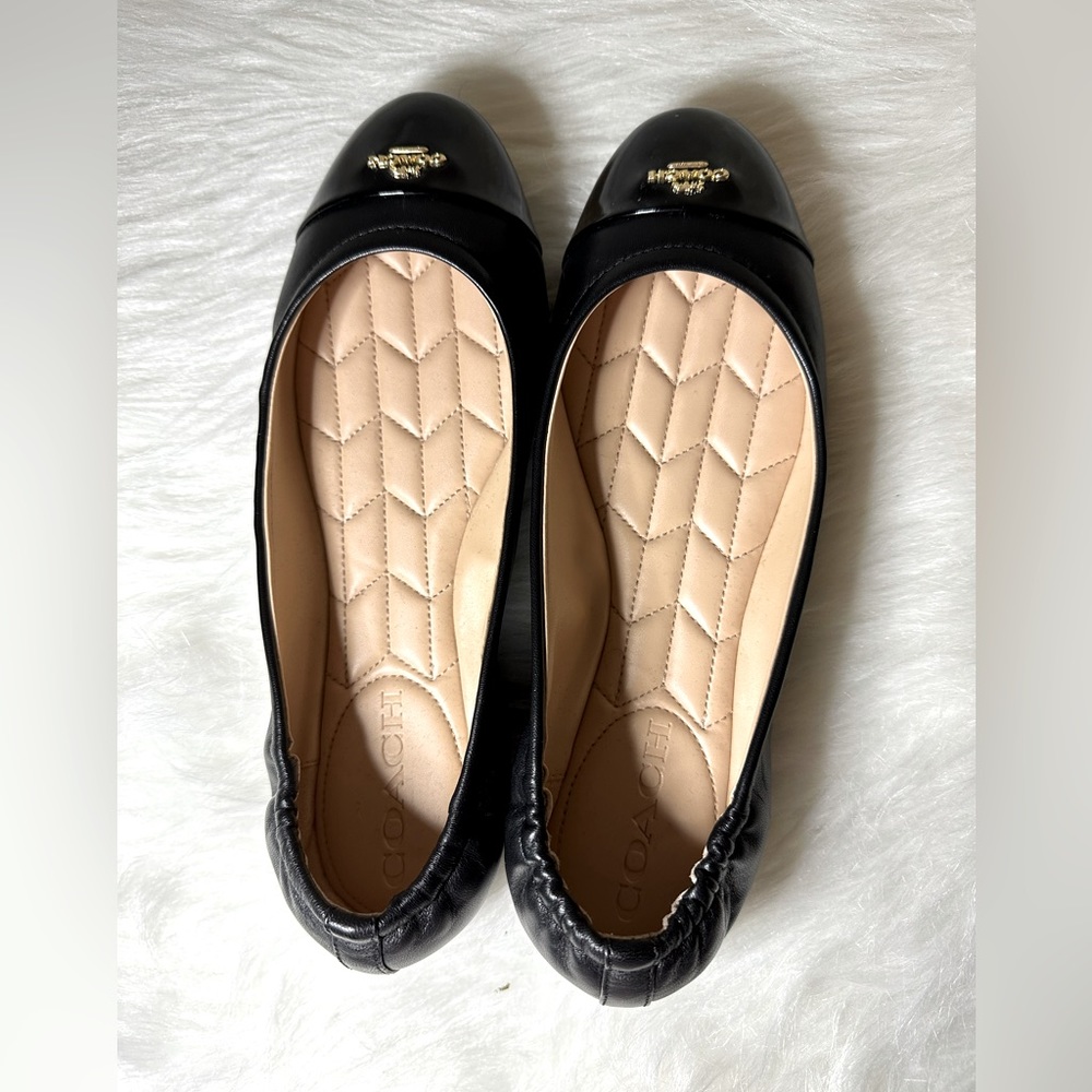 NEW - COACH BONNIE PILE BALLET SHOES - AUTHENTIC